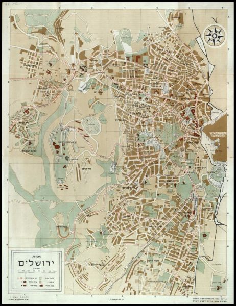 Israeli map, 1958, completing the picture of the previous map. Click to enlarge 
