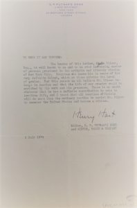 מכתב המלצה מבניו של ג 'פ. פוטנאם שנמסר לזילזר בנוגע לאזרחותו בארה"ב. 1934