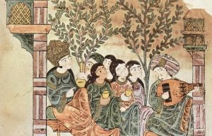 "מג'ליס", משתה באנדלוסיה. איור ערבי מהמאה ה-12