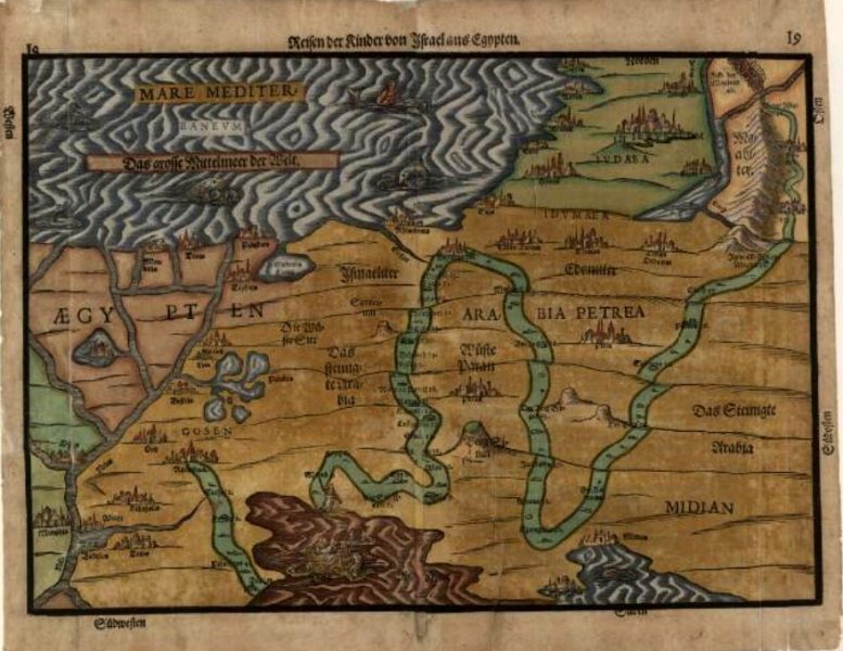 מפת Heinrich Bunting 1585,