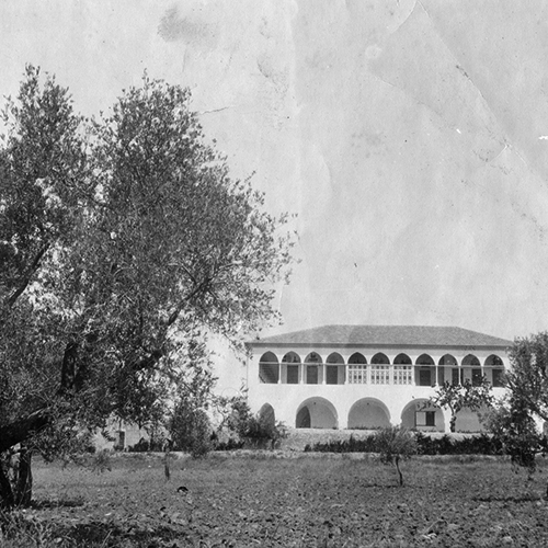 قصر البهجة في ضواحي عكّا عام 1953، أرشيف يتسحاك بن تسفي