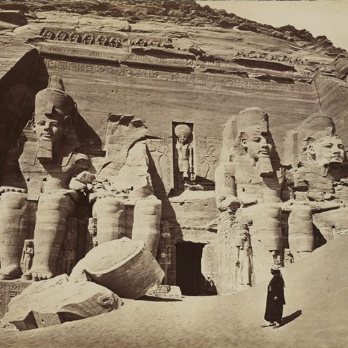 معبد أبو سمبل، 1870-1871، أرشيف عائلة لينكن، المكتبة الوطنيّة الإسرائيليّة